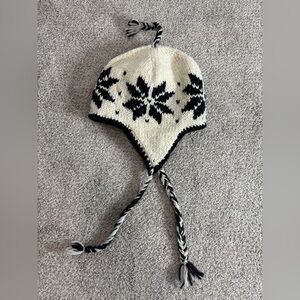 Wool Hand Knit Unisex Fleece Lined Ear Flap Beanie Sherpa Cap Hat Nepal